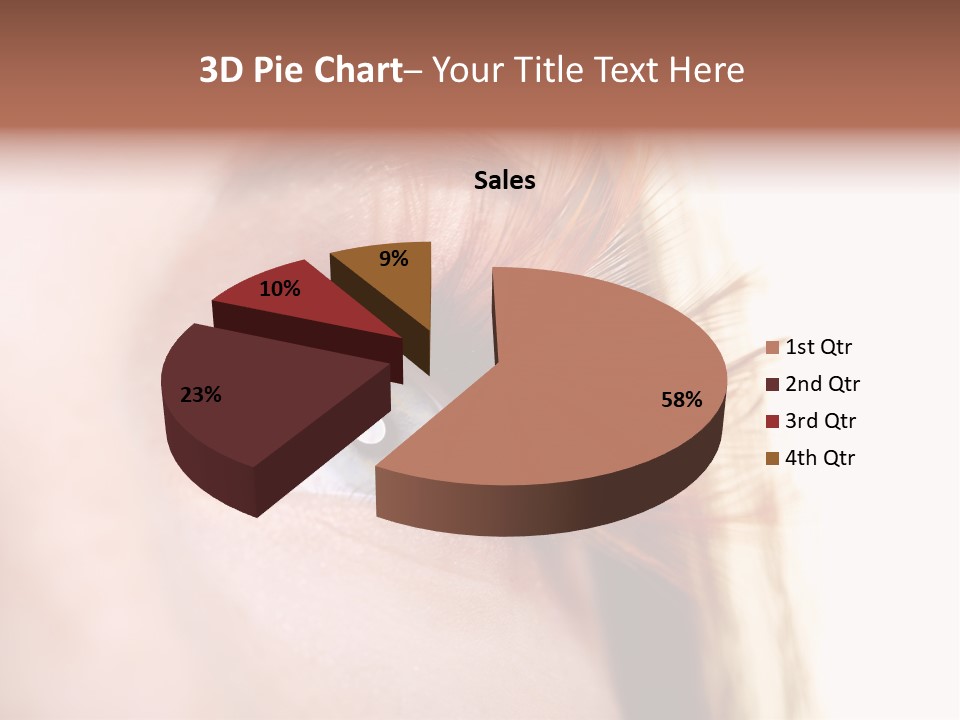 Young Eyelashes Woman PowerPoint Template