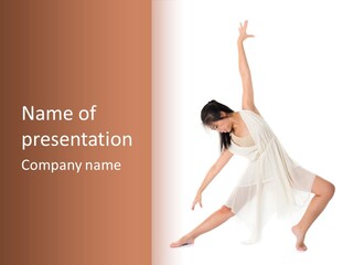 Performer Stretching Aerobics PowerPoint Template