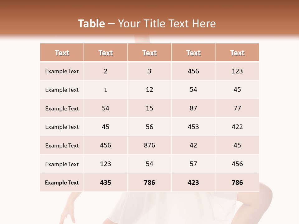 Performer Stretching Aerobics PowerPoint Template