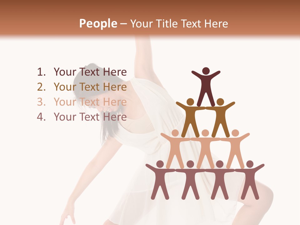 Performer Stretching Aerobics PowerPoint Template