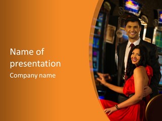 Gamble Casino Happy PowerPoint Template