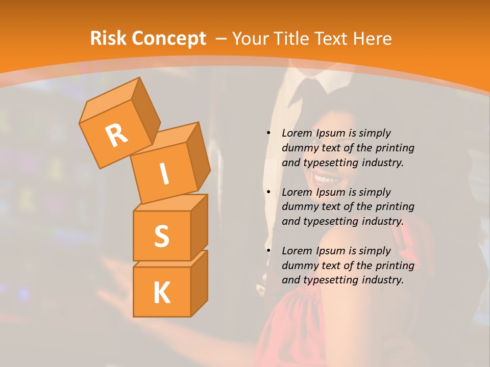 Gamble Casino Happy PowerPoint Template