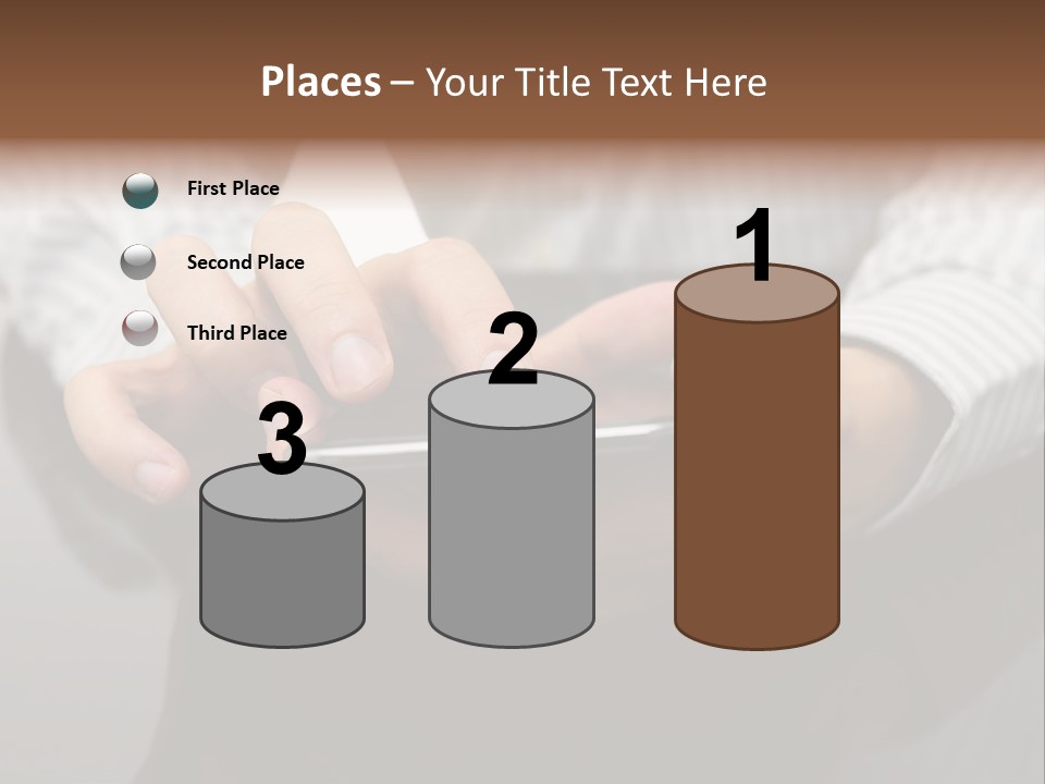 Phone Computer Desk PowerPoint Template