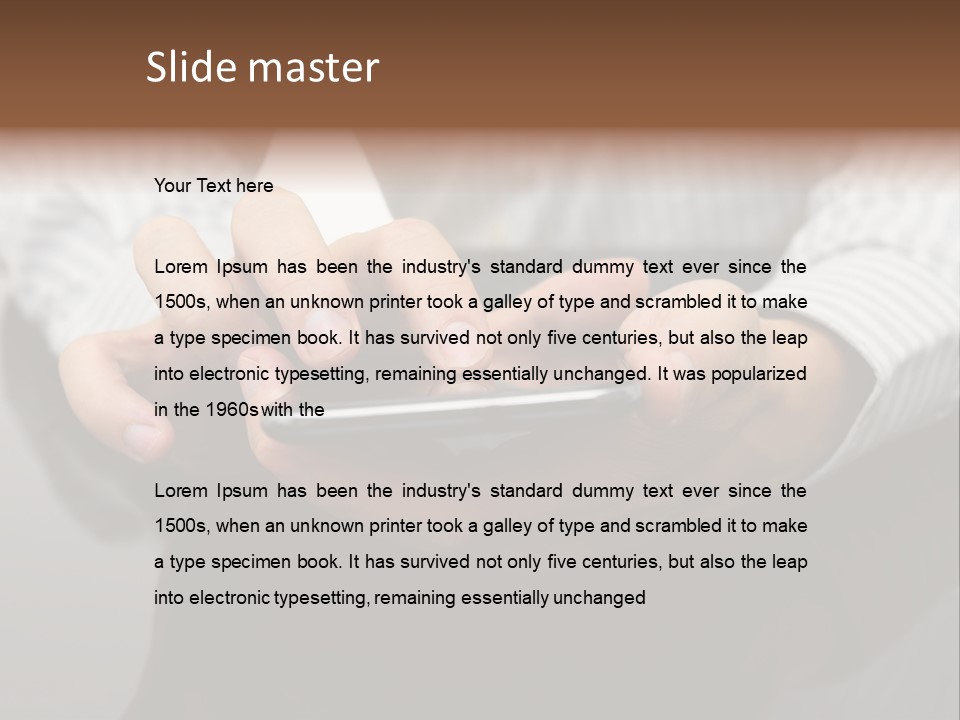 Phone Computer Desk PowerPoint Template