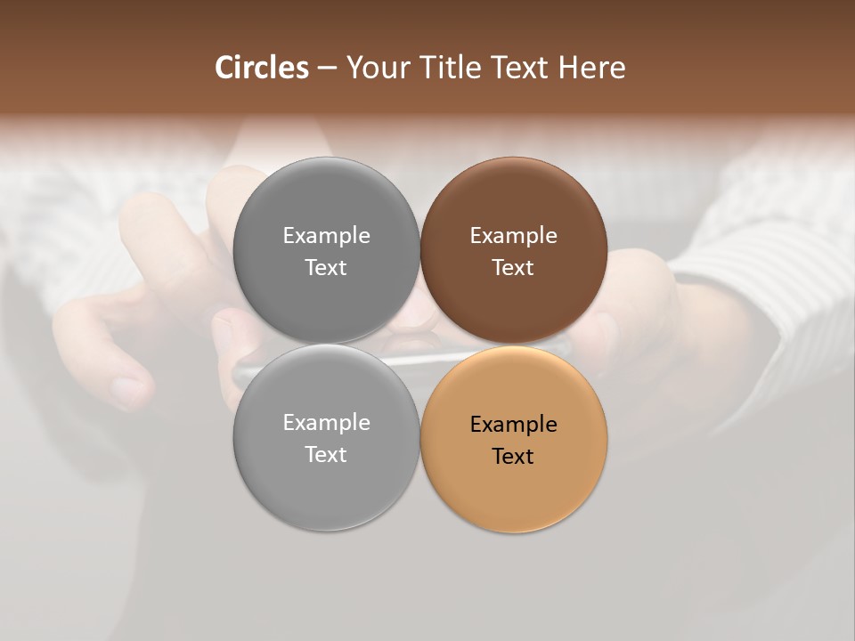 Phone Computer Desk PowerPoint Template