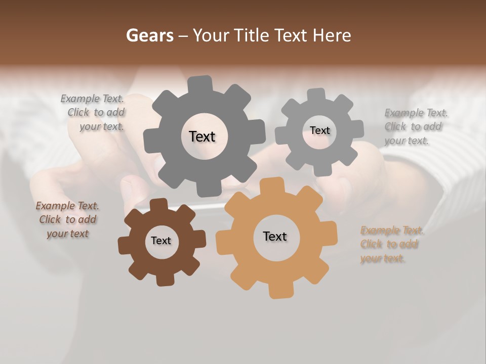 Phone Computer Desk PowerPoint Template