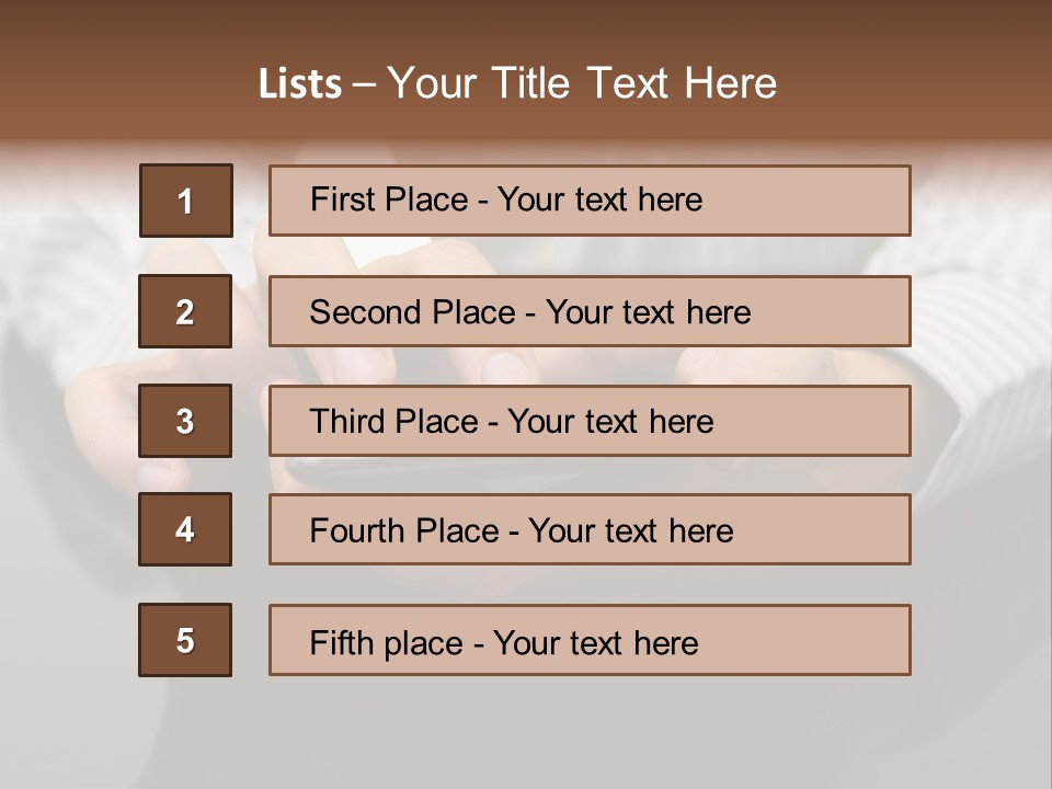 Phone Computer Desk PowerPoint Template