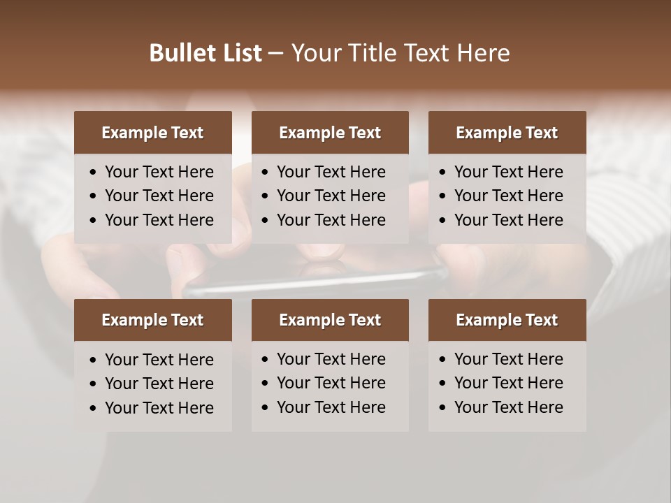 Phone Computer Desk PowerPoint Template
