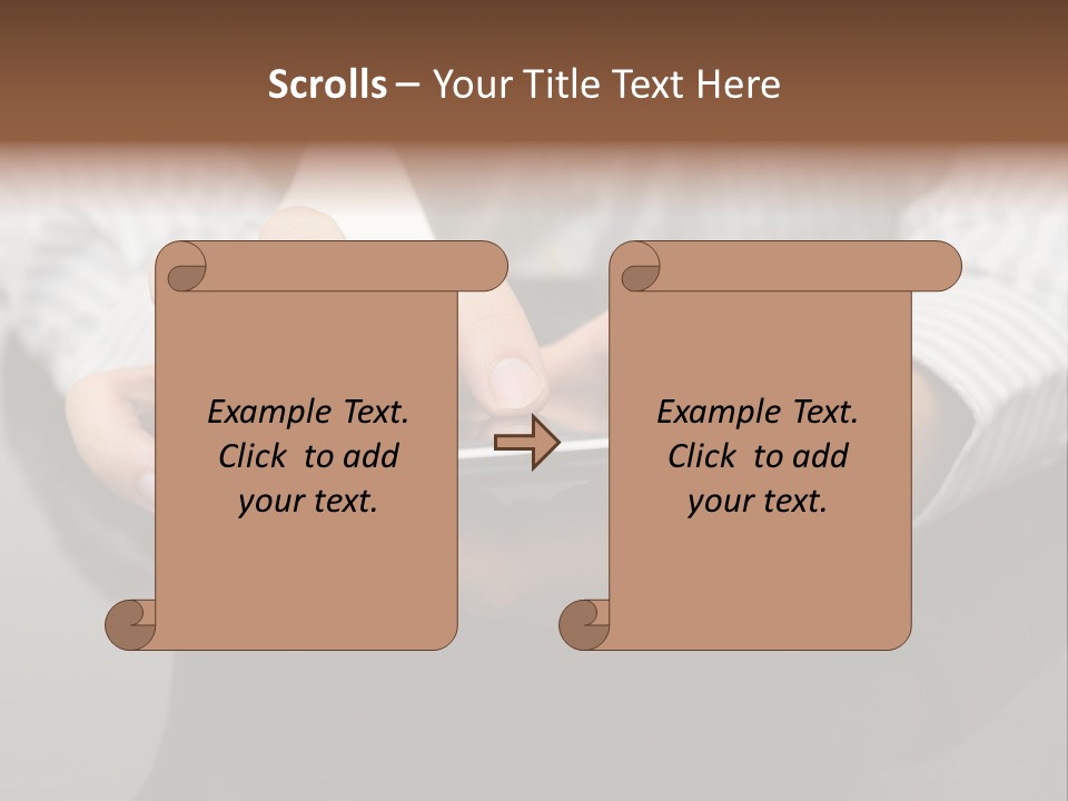 Phone Computer Desk PowerPoint Template