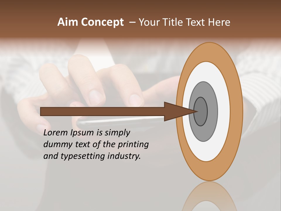 Phone Computer Desk PowerPoint Template