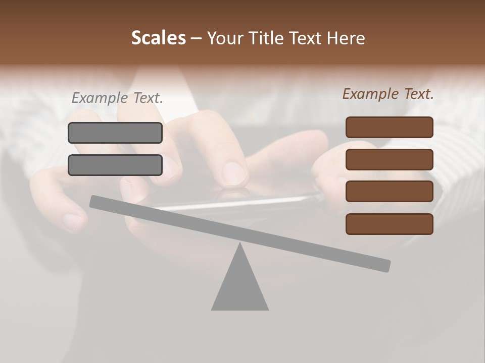 Phone Computer Desk PowerPoint Template
