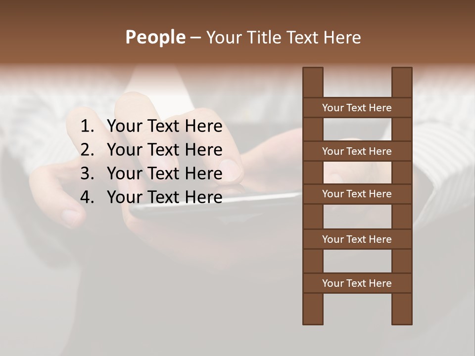Phone Computer Desk PowerPoint Template
