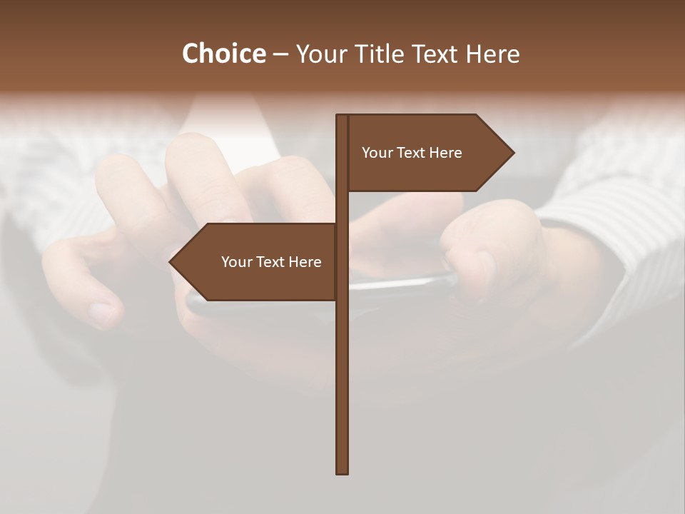 Phone Computer Desk PowerPoint Template