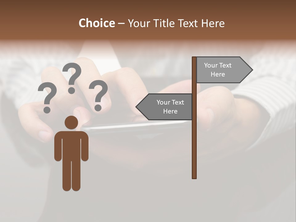 Phone Computer Desk PowerPoint Template