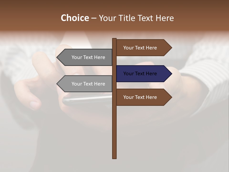 Phone Computer Desk PowerPoint Template