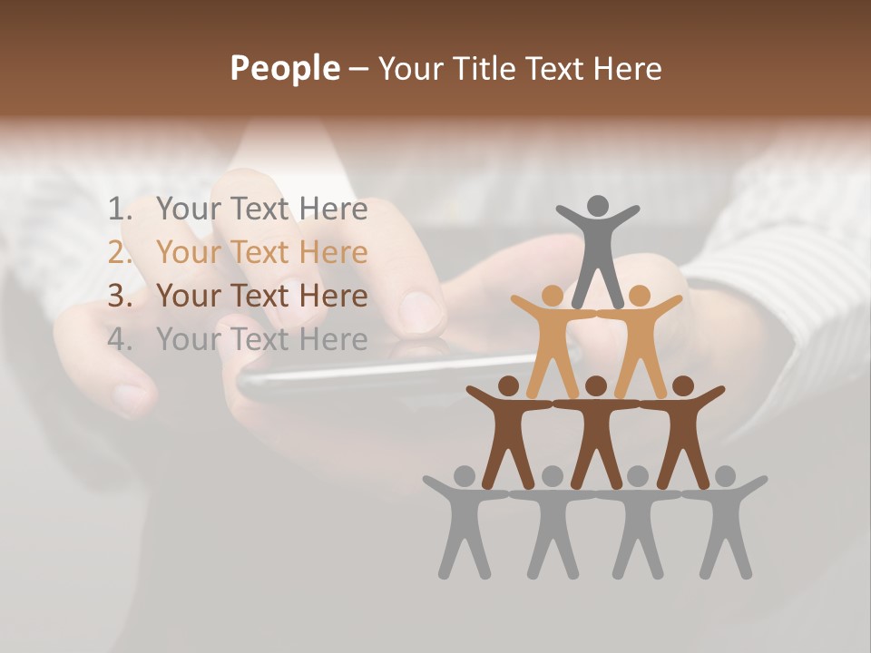 Phone Computer Desk PowerPoint Template