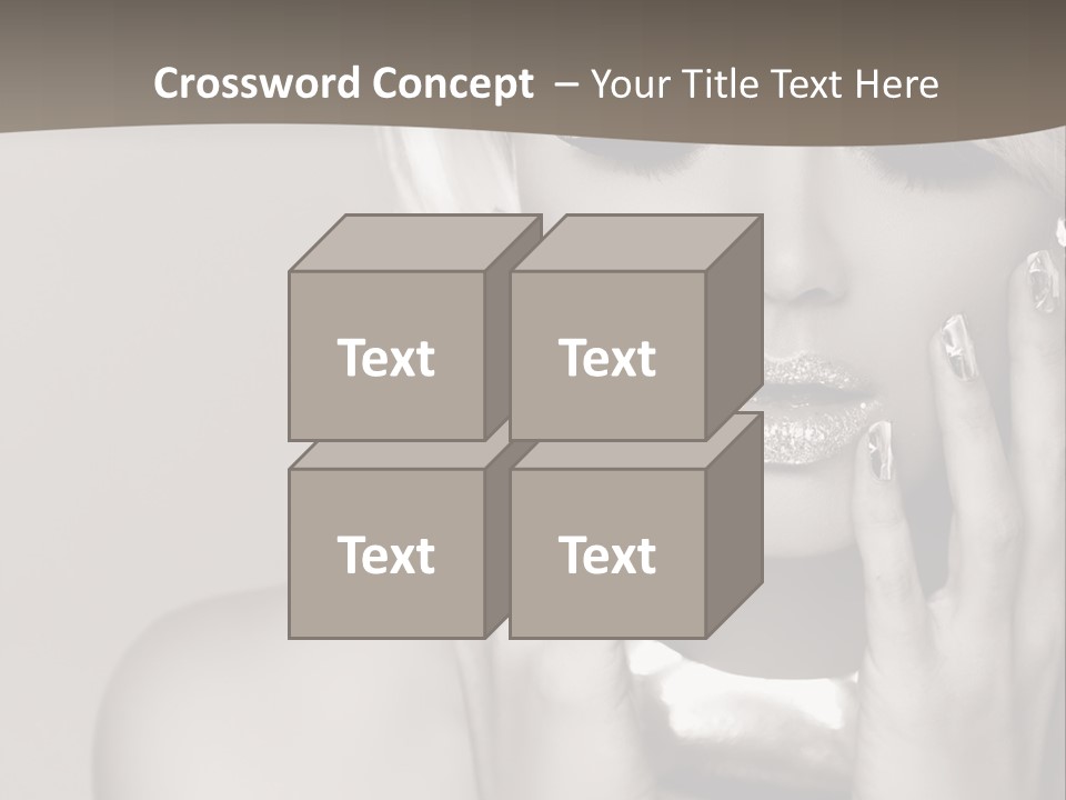 Sexy Jewelry Hair PowerPoint Template