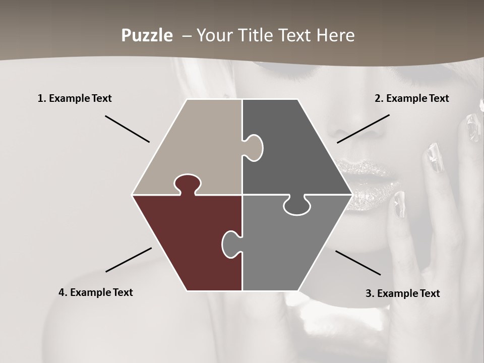 Sexy Jewelry Hair PowerPoint Template