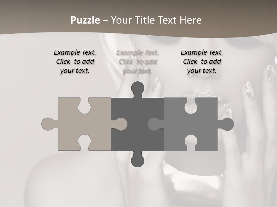 Sexy Jewelry Hair PowerPoint Template