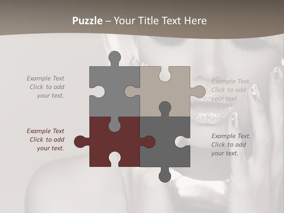 Sexy Jewelry Hair PowerPoint Template