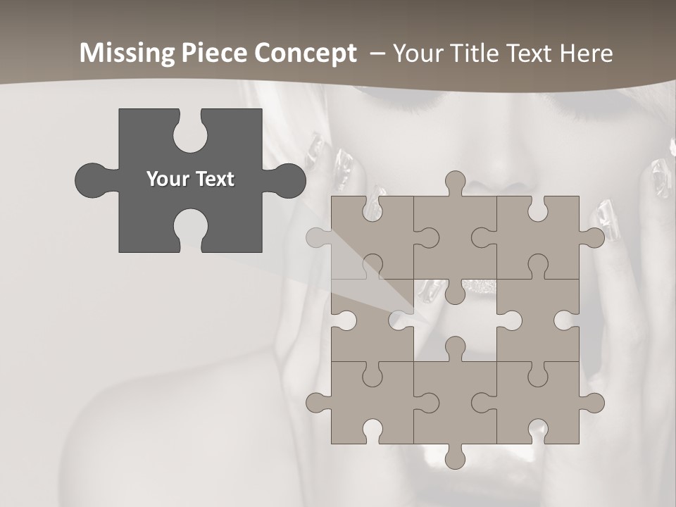 Sexy Jewelry Hair PowerPoint Template