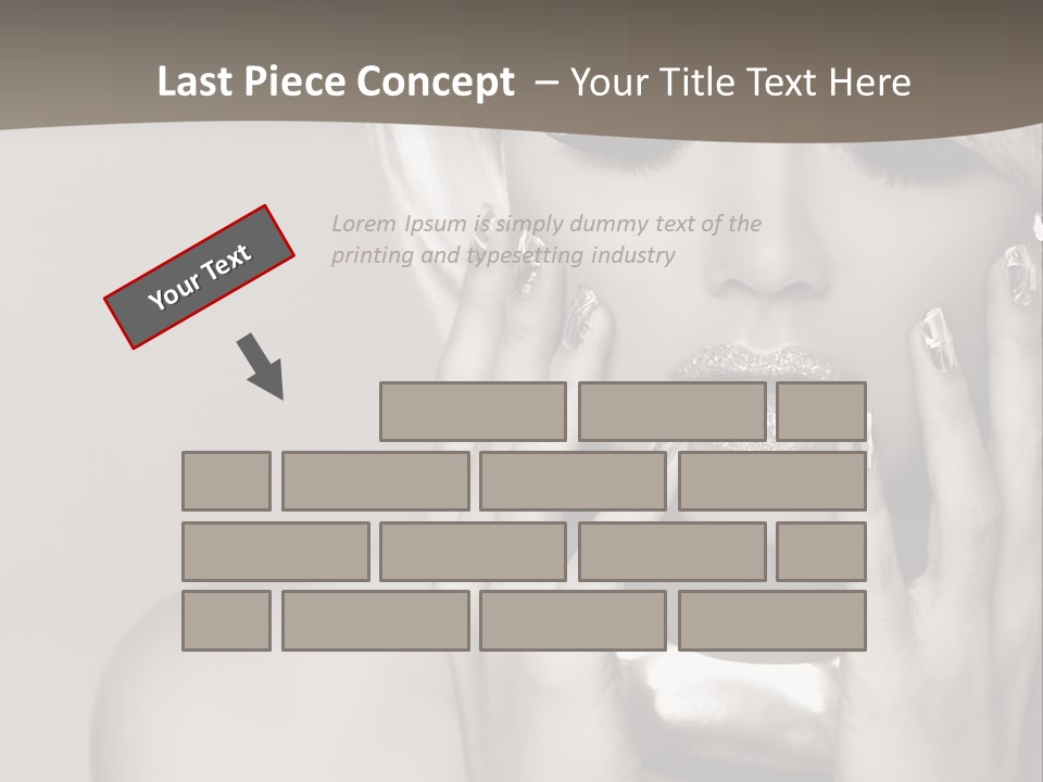 Sexy Jewelry Hair PowerPoint Template