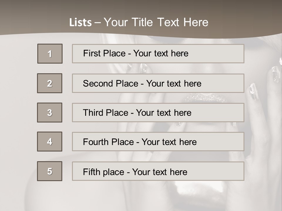 Sexy Jewelry Hair PowerPoint Template