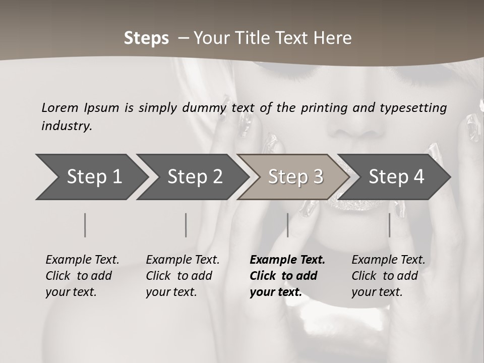 Sexy Jewelry Hair PowerPoint Template