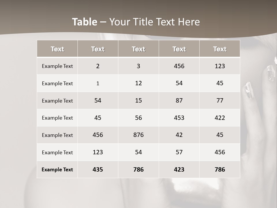 Sexy Jewelry Hair PowerPoint Template