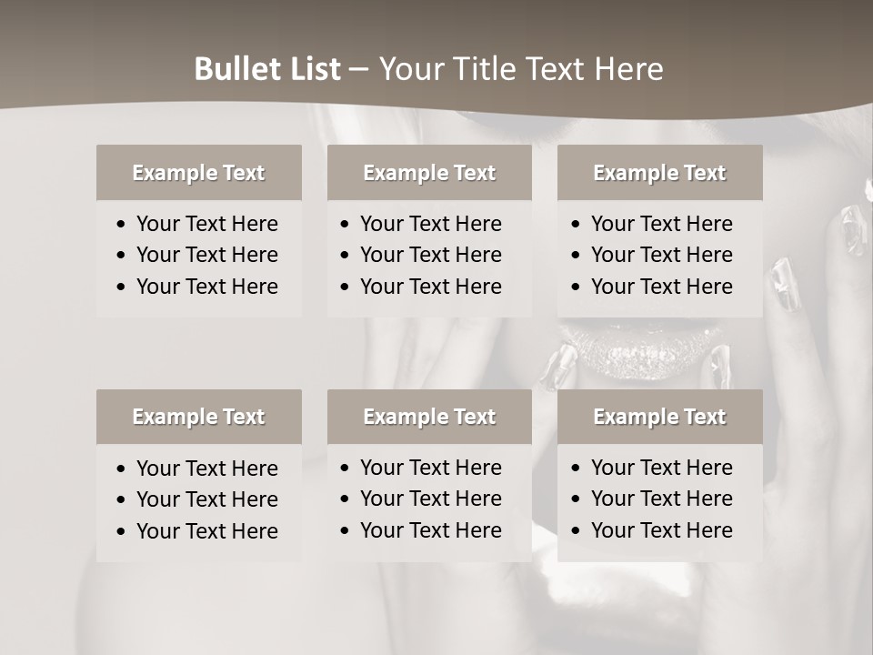 Sexy Jewelry Hair PowerPoint Template