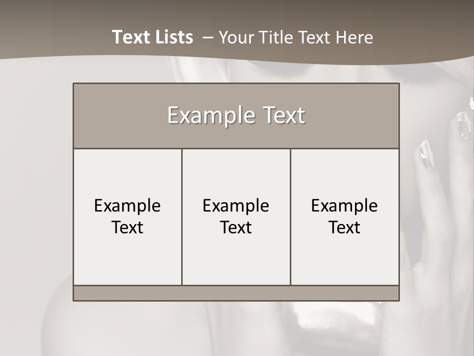 Sexy Jewelry Hair PowerPoint Template