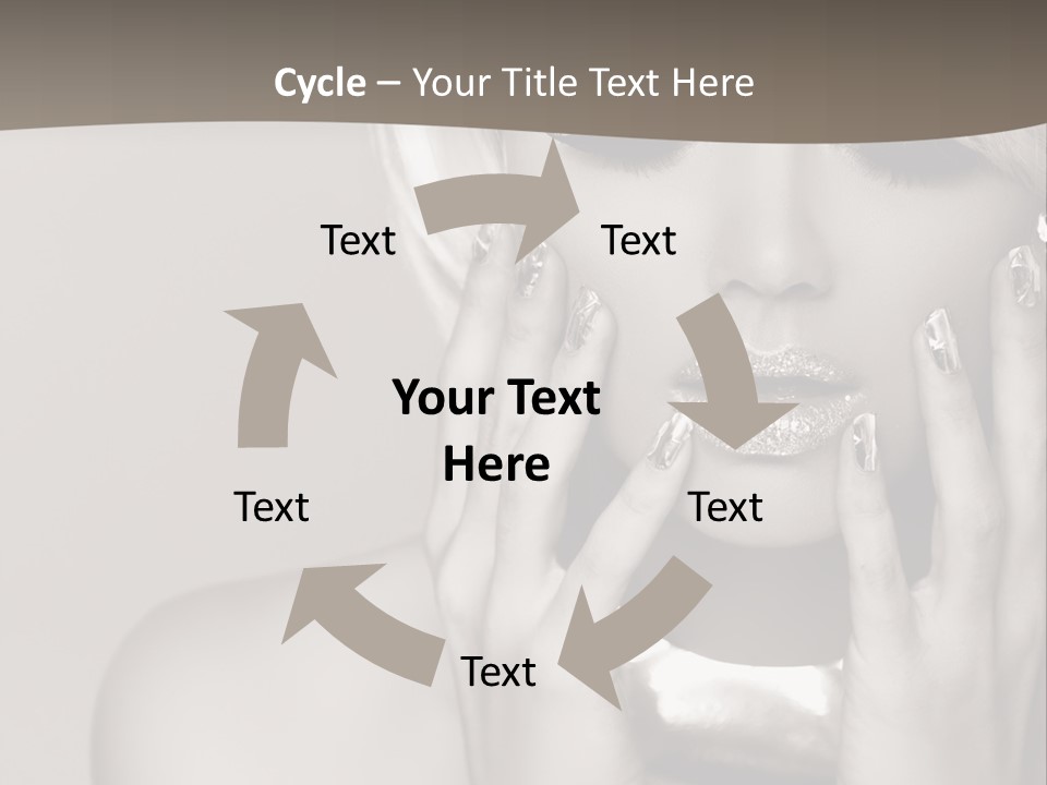 Sexy Jewelry Hair PowerPoint Template