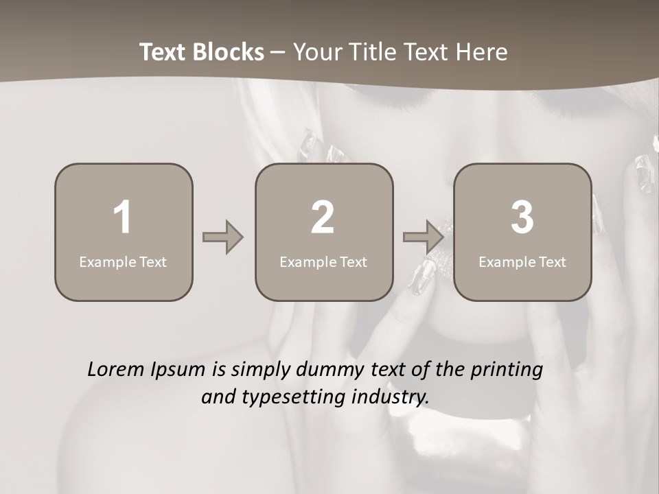 Sexy Jewelry Hair PowerPoint Template