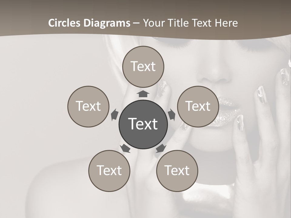 Sexy Jewelry Hair PowerPoint Template