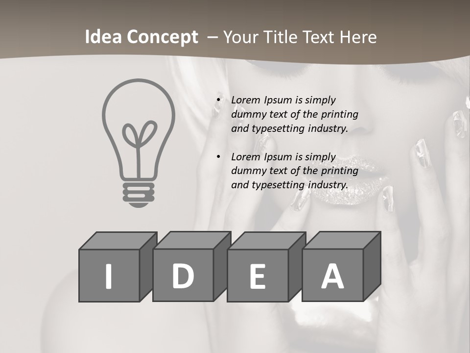 Sexy Jewelry Hair PowerPoint Template