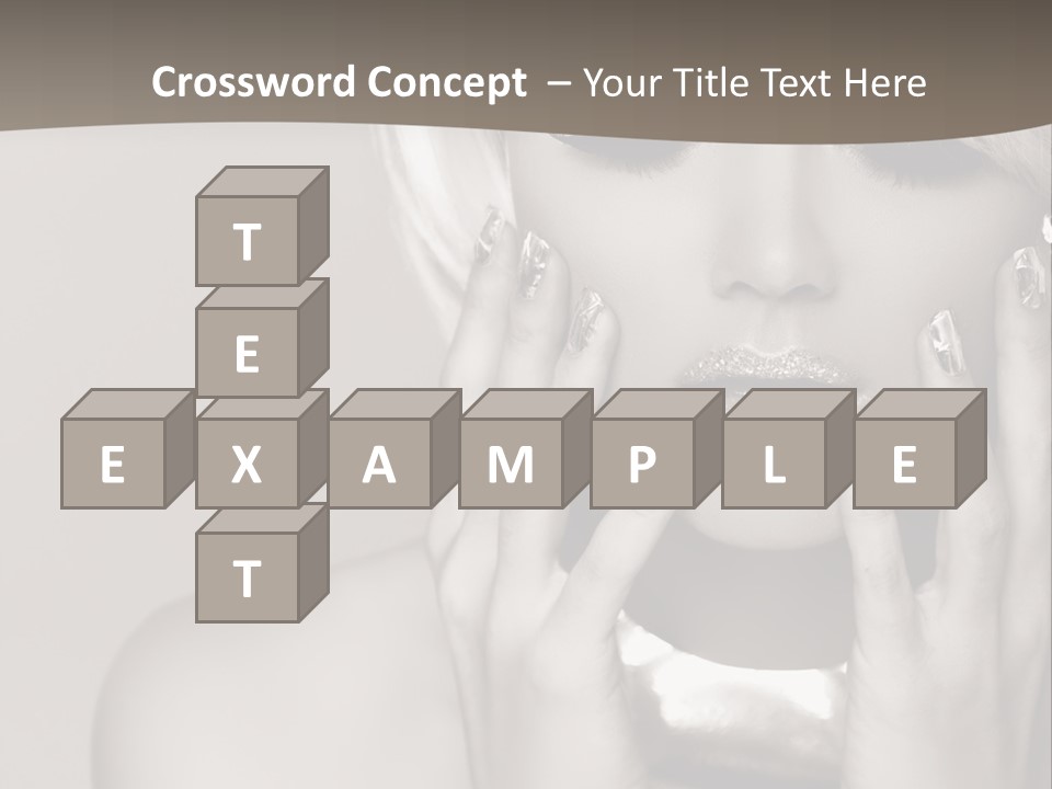 Sexy Jewelry Hair PowerPoint Template