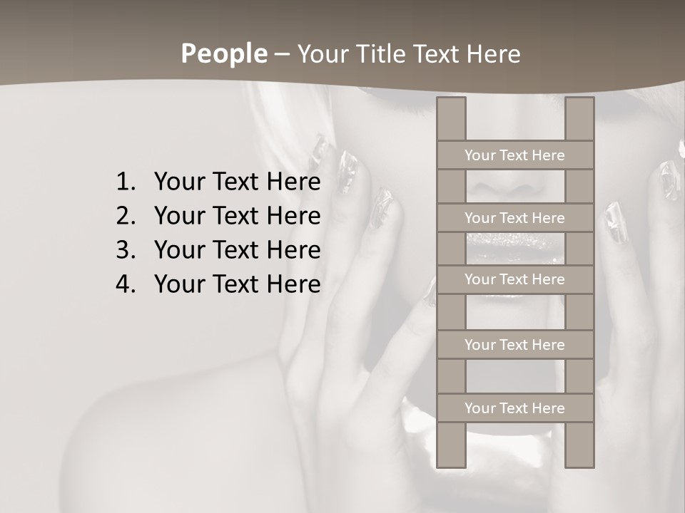 Sexy Jewelry Hair PowerPoint Template