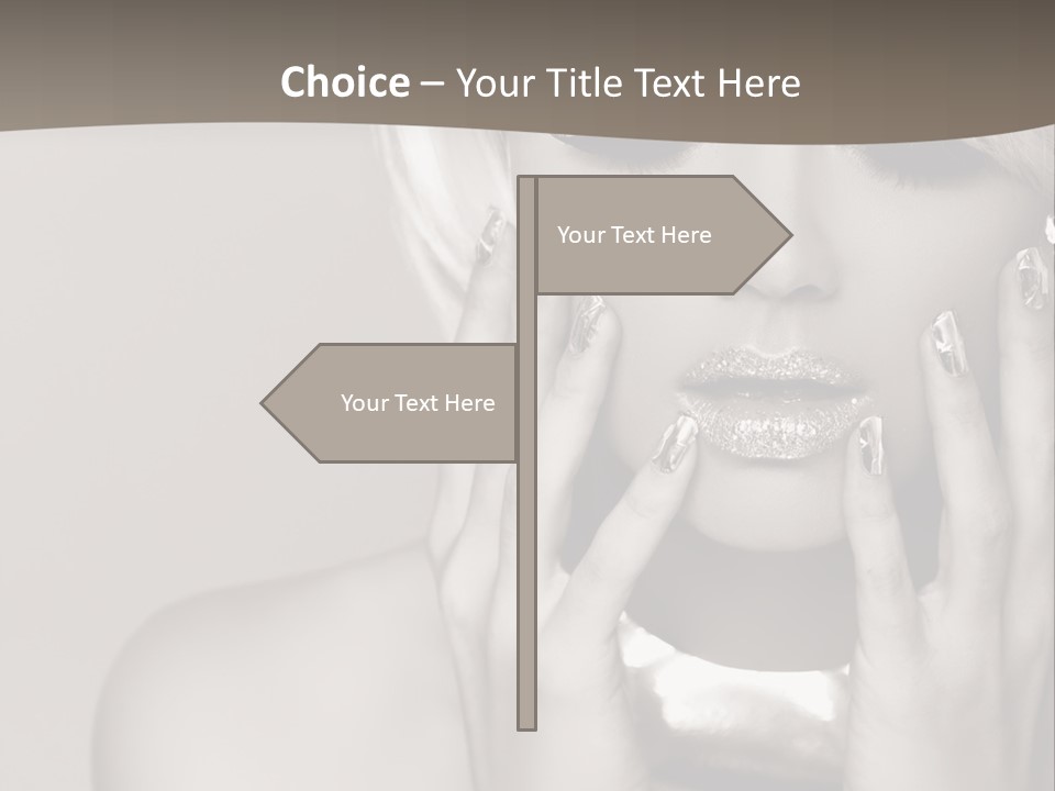 Sexy Jewelry Hair PowerPoint Template