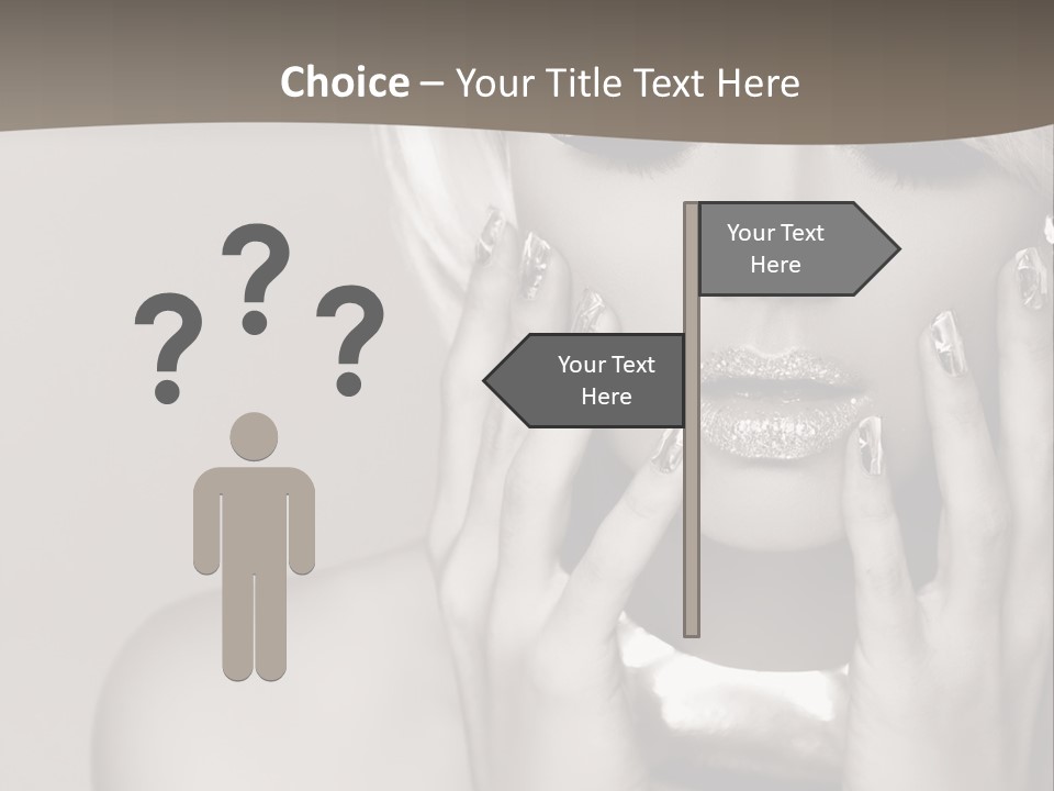 Sexy Jewelry Hair PowerPoint Template