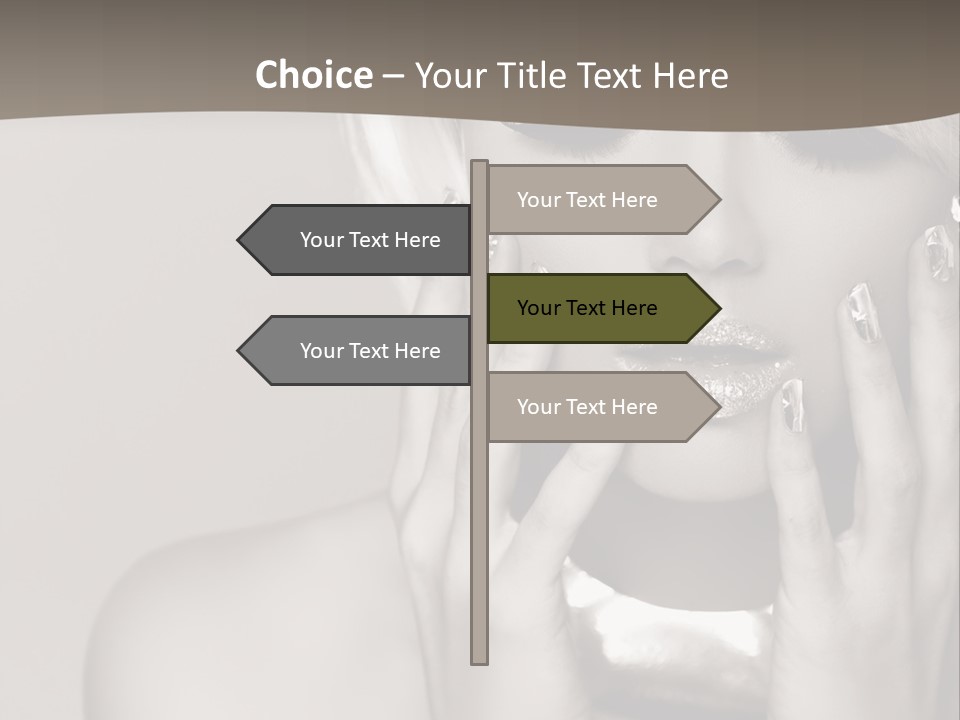 Sexy Jewelry Hair PowerPoint Template
