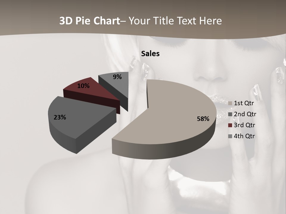 Sexy Jewelry Hair PowerPoint Template