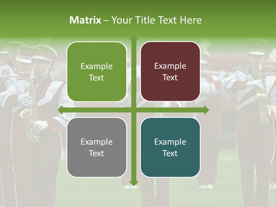 Cheerleader Marching Band PowerPoint Template