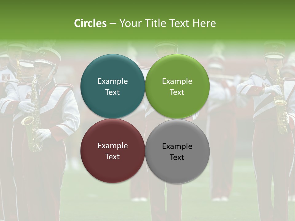 Cheerleader Marching Band PowerPoint Template