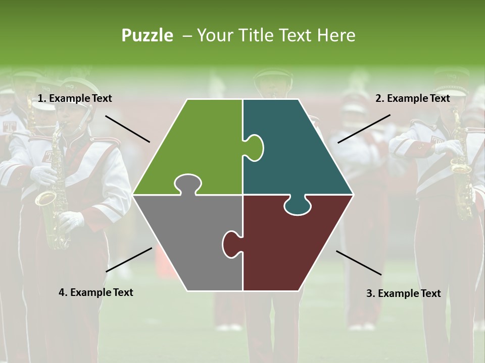 Cheerleader Marching Band PowerPoint Template