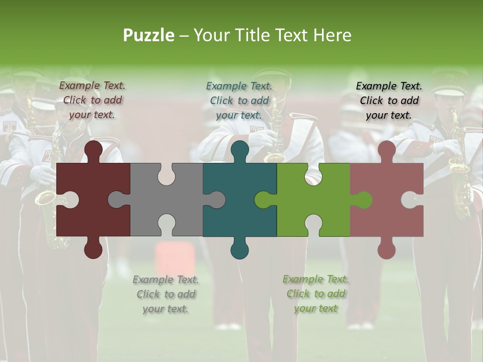 Cheerleader Marching Band PowerPoint Template