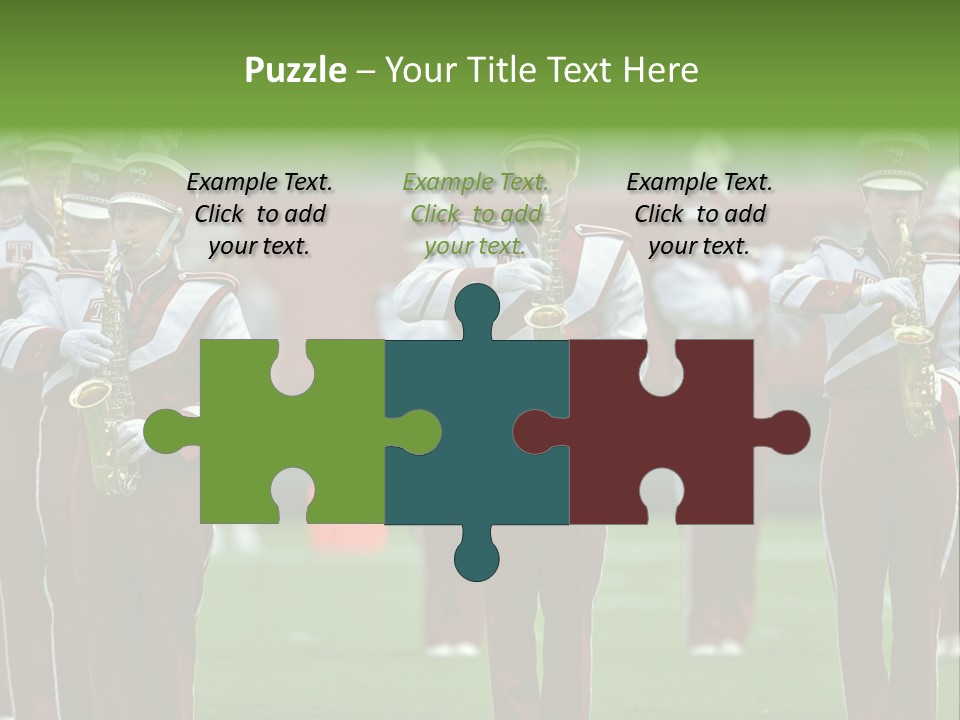 Cheerleader Marching Band PowerPoint Template