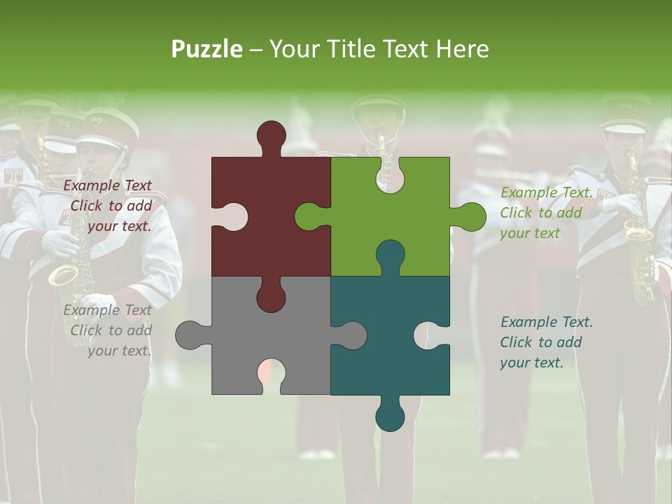 Cheerleader Marching Band PowerPoint Template