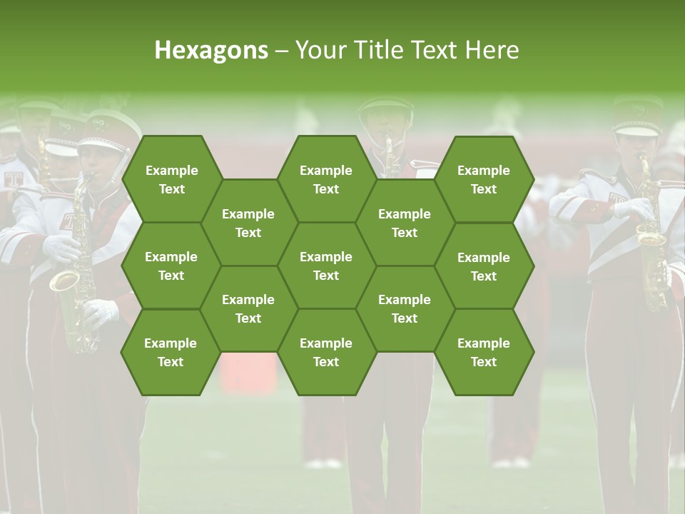 Cheerleader Marching Band PowerPoint Template