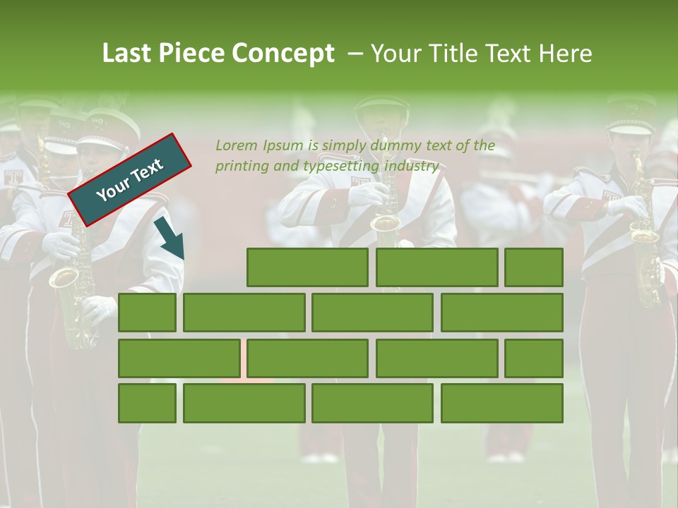Cheerleader Marching Band PowerPoint Template