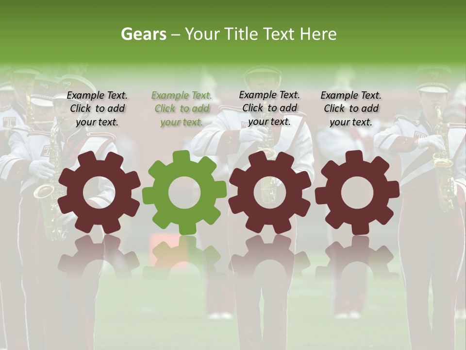 Cheerleader Marching Band PowerPoint Template